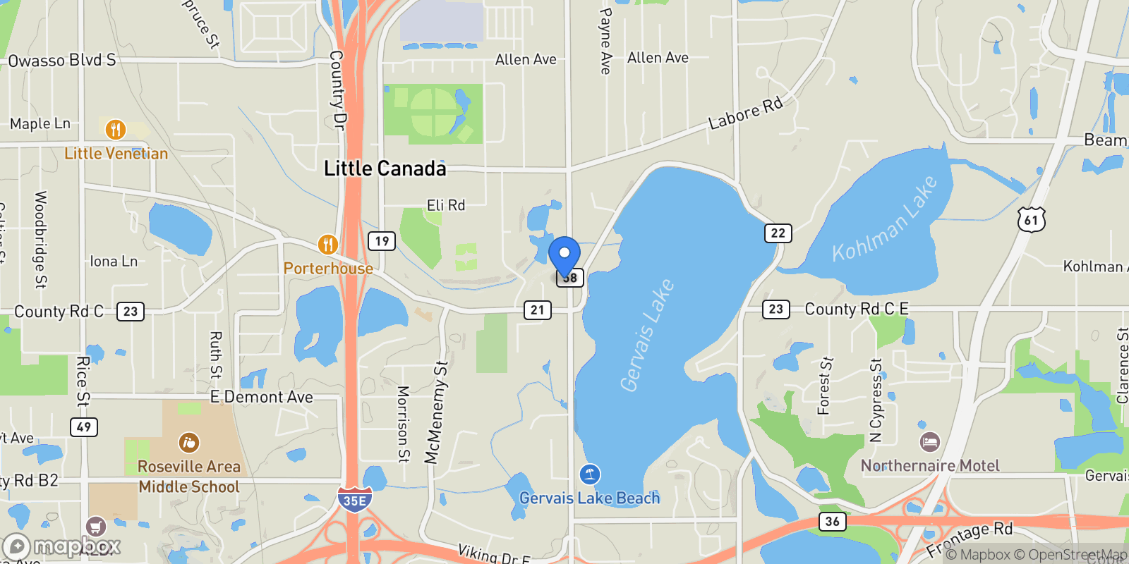Map showing 2682 Lakeview Court, Little Canada, MN 55117, Little Canada, Minnesota, United States.