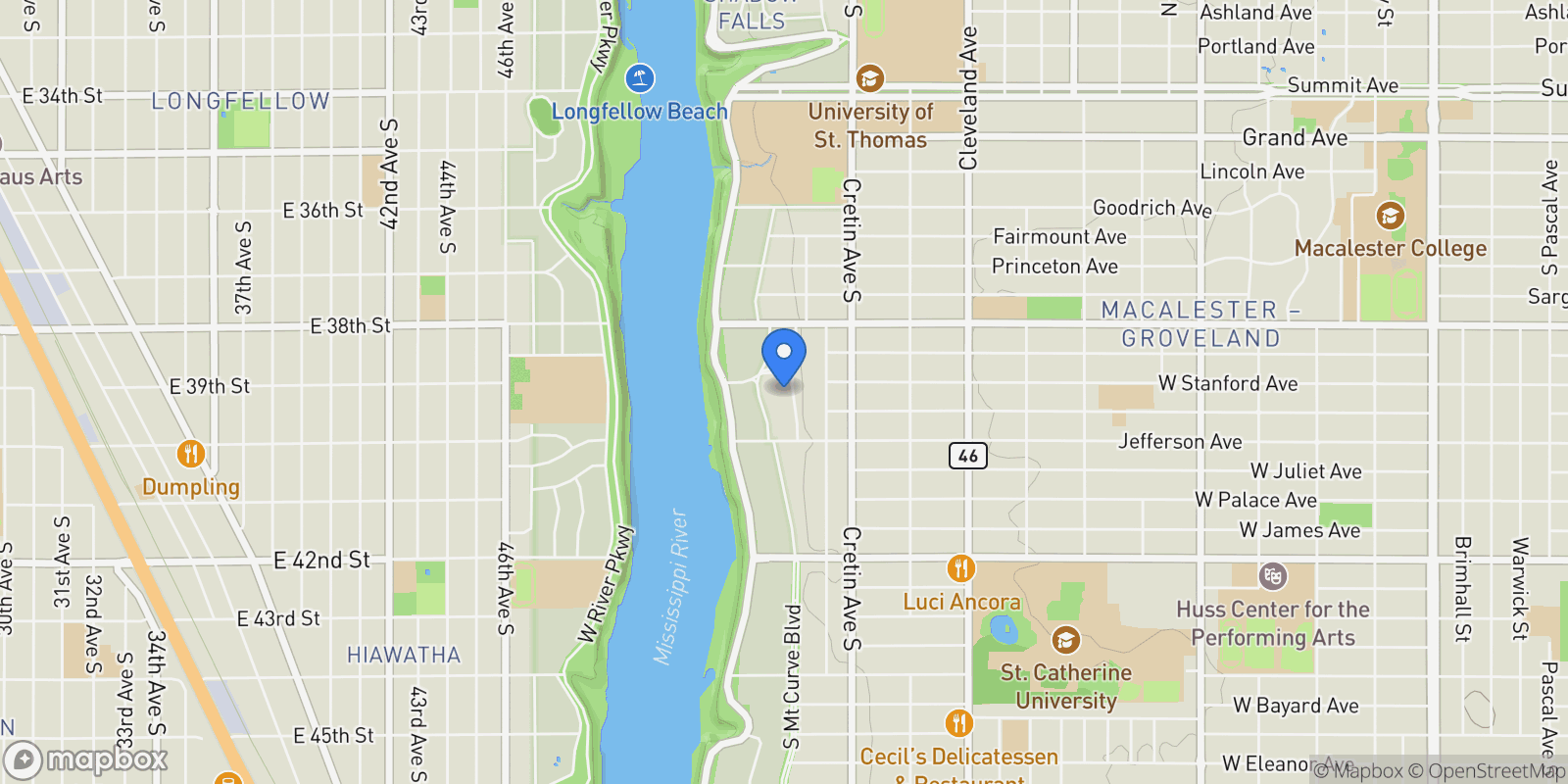 Map showing 31X Stonebridge Boulevard, Saint Paul, MN 55105, Saint Paul, Minnesota, United States.