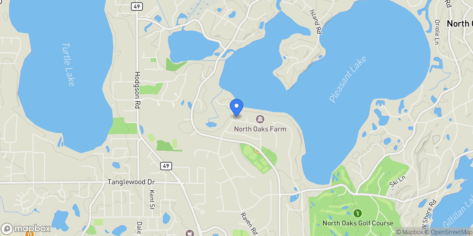 Map showing 2 Spring Marsh Lane, North Oaks, MN 55127, North Oaks, Minnesota, United States.