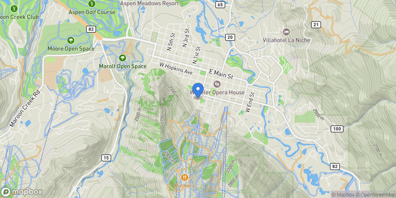 Map showing 126 Juan Street , Aspen, CO 81611, Aspen, Colorado, United States.