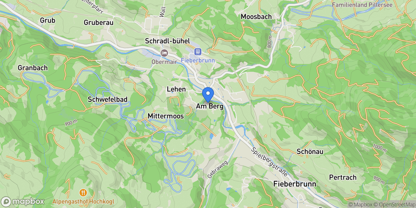 Map showing Am Berg, Fieberbrunn, Tyrol, Austria.