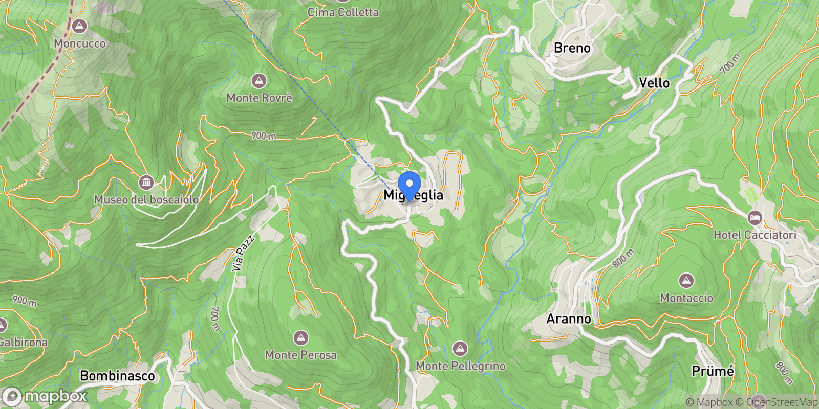 Map showing Miglieglia, Miglieglia, Ticino, Switzerland.