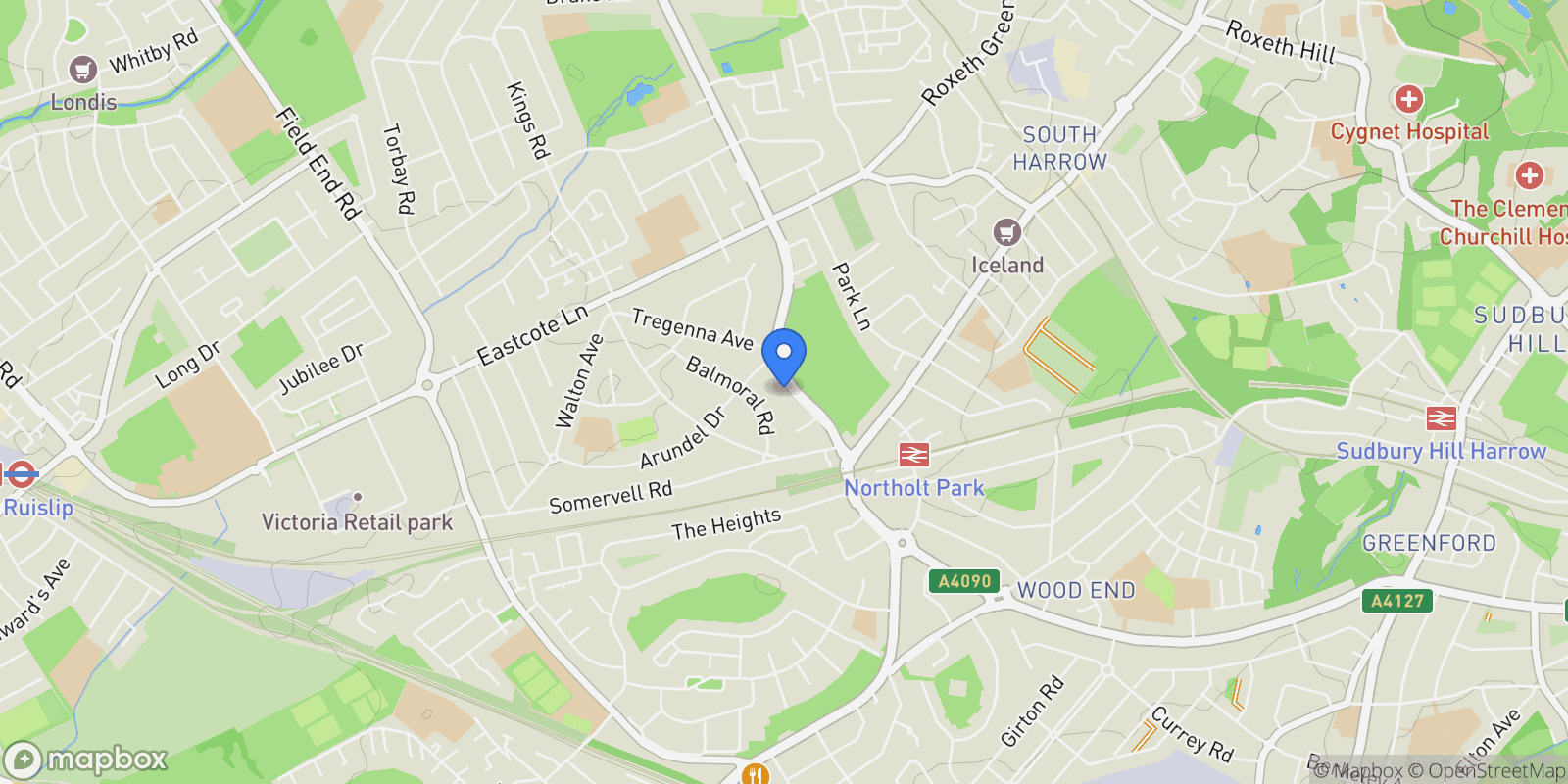 Map showing Alexandra Avenue, Harrow, Harrow, England, United Kingdom.