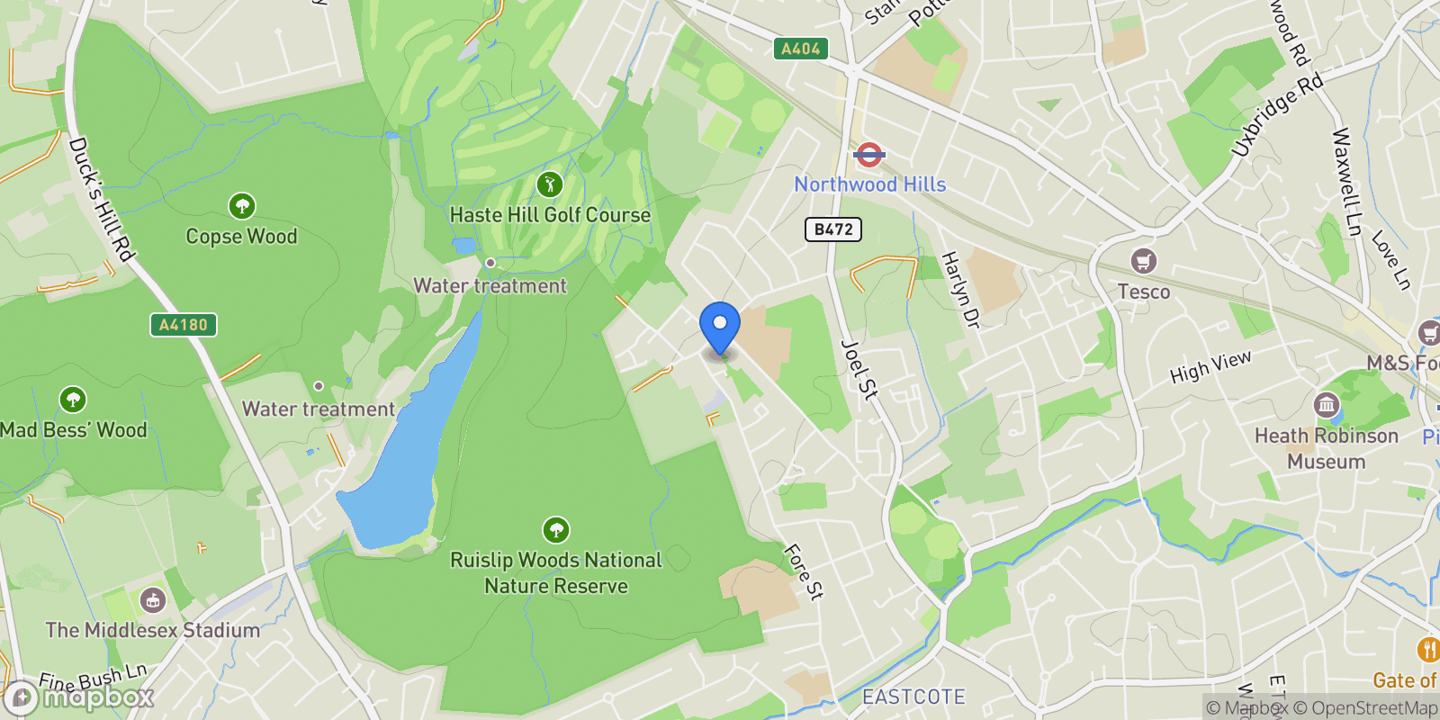 Map showing Lyneham Walk, Pinner, Pinner, England, United Kingdom.