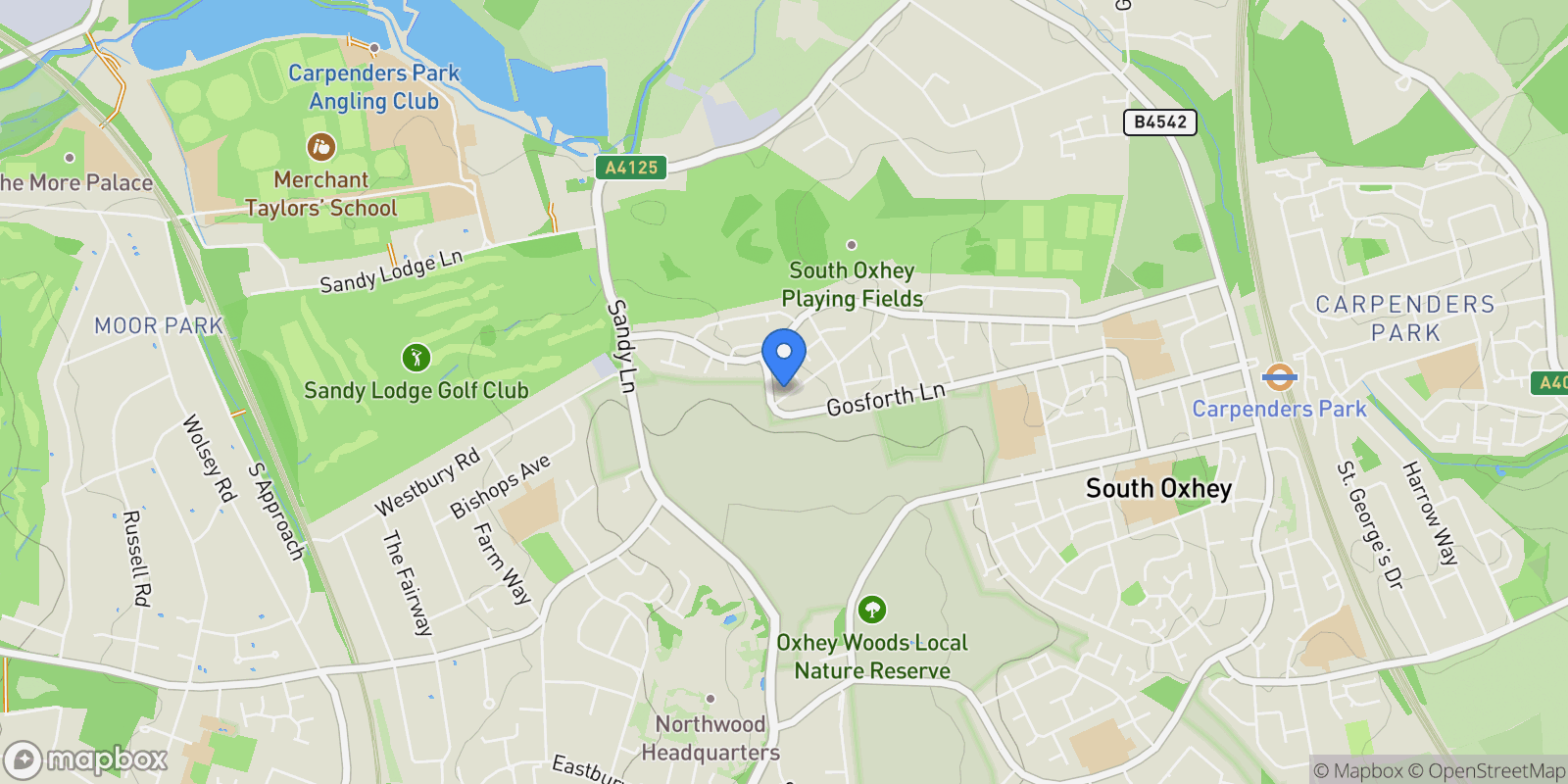 Map showing Brampton Road, South Oxhey, Watford, England, United Kingdom.