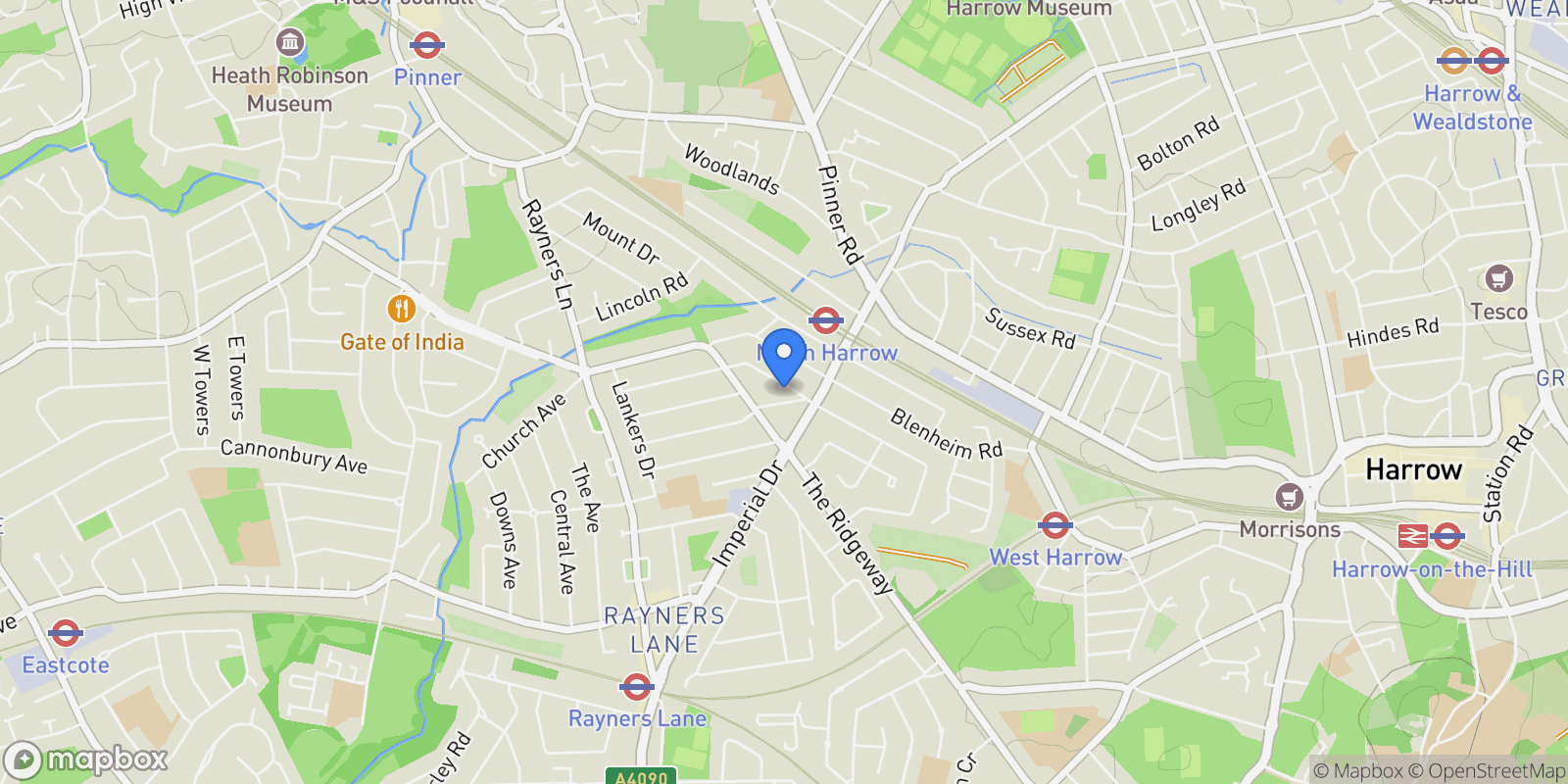 Map showing Church Drive, Harrow, Harrow, England, United Kingdom.