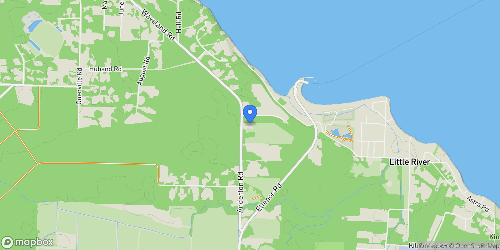 Map showing 2400 Anderton Road, Comox, BC V9M 8E5, Comox, British Columbia, Canada.
