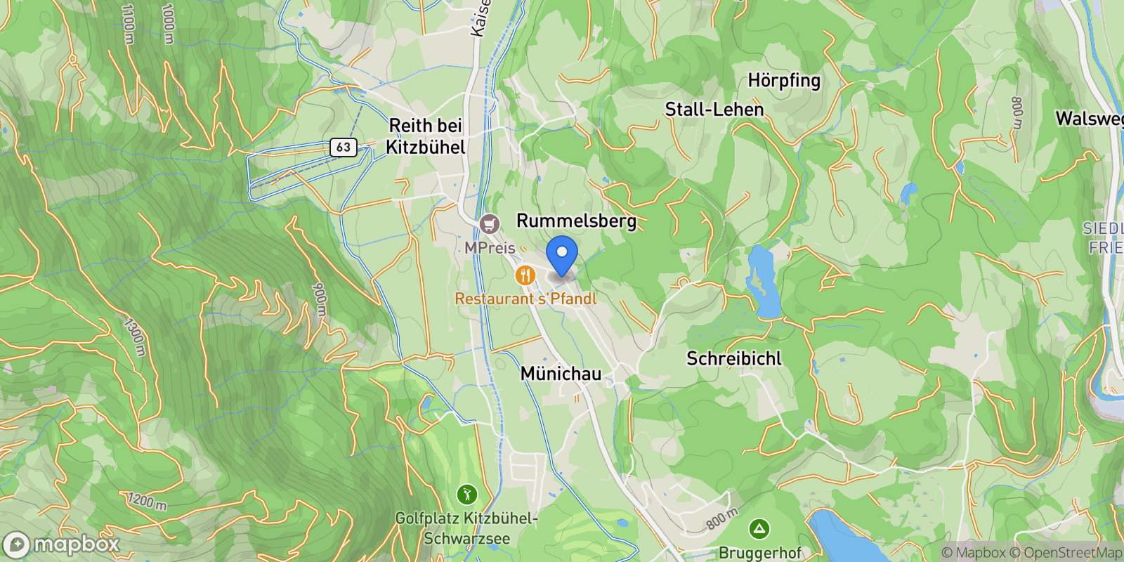 Map showing Wiesenweg, Reith bei Kitzbühel, Tyrol, Austria.
