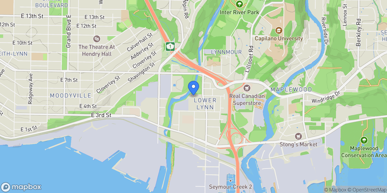 Map showing 1401 Hunter Street  2704, North Vancouver, BC V7J 0E2, North Vancouver, British Columbia, Canada.