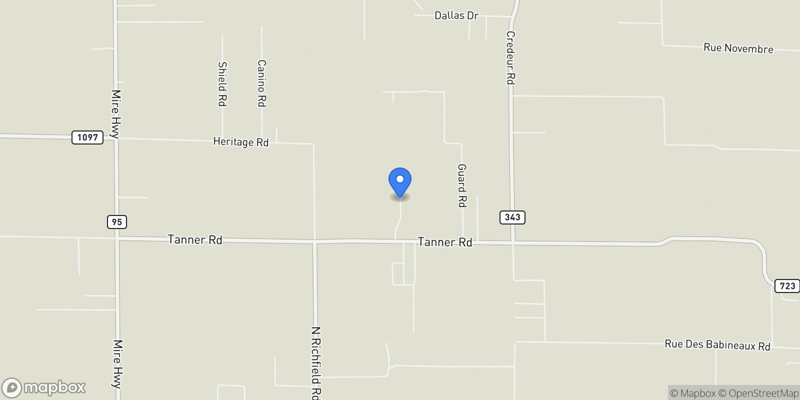 Map showing 183 CYPRESS BEND ROAD, ACADIA, LA 70583, Scott, Louisiana, United States.