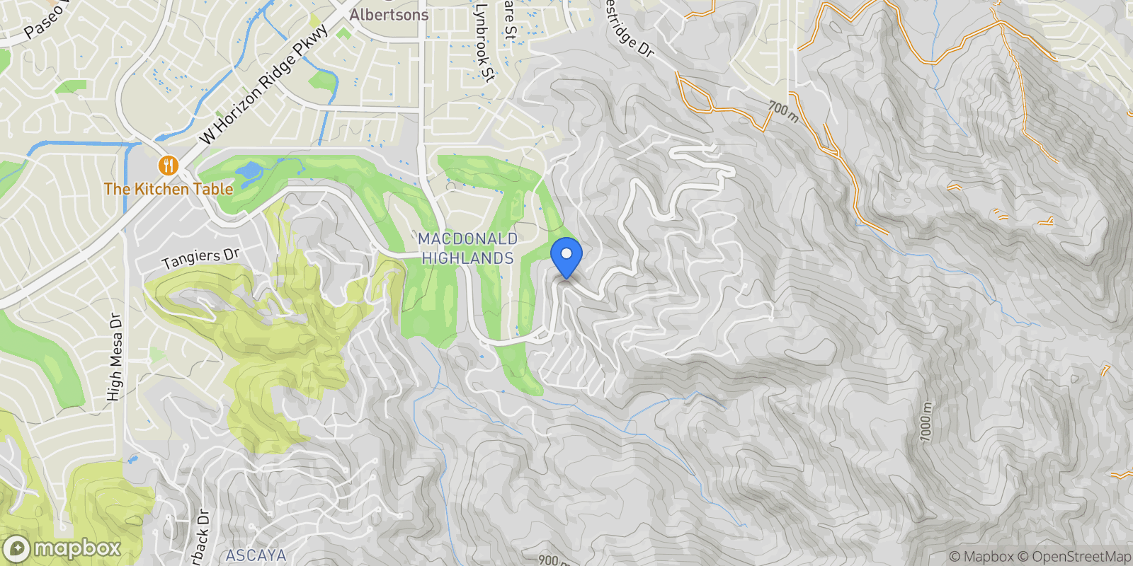 Map showing 616 Scenic Rim Drive, Henderson, Nevada, United States.
