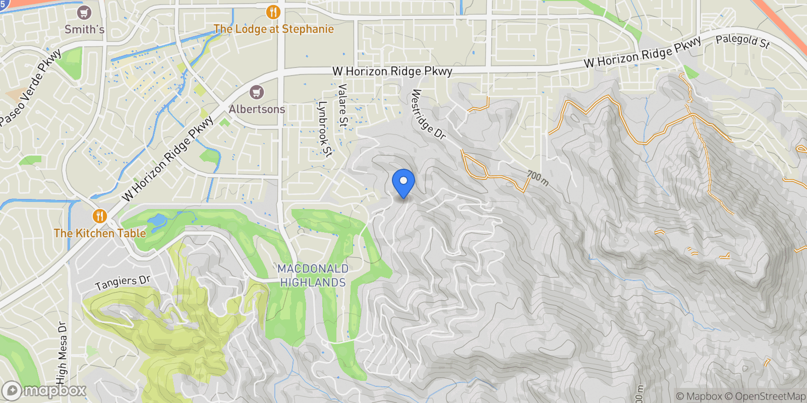 Map showing 375 Tranquil Peak Court, Henderson, Nevada, United States.