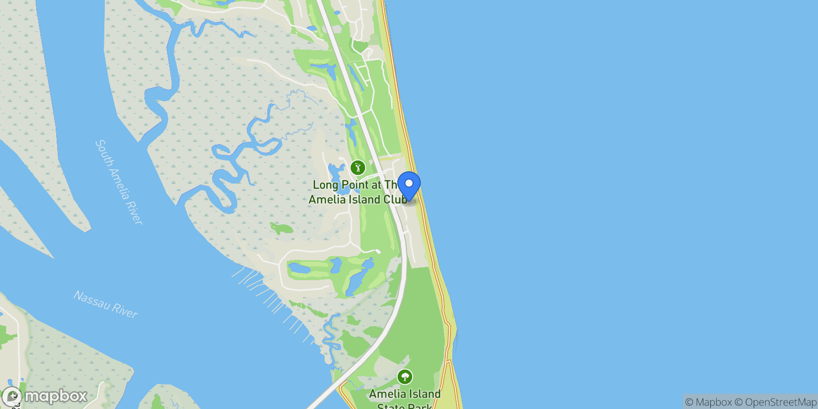 Map showing 8200 Residence Court , Amelia Island, FL 32034, Fernandina Beach, Florida, United States.