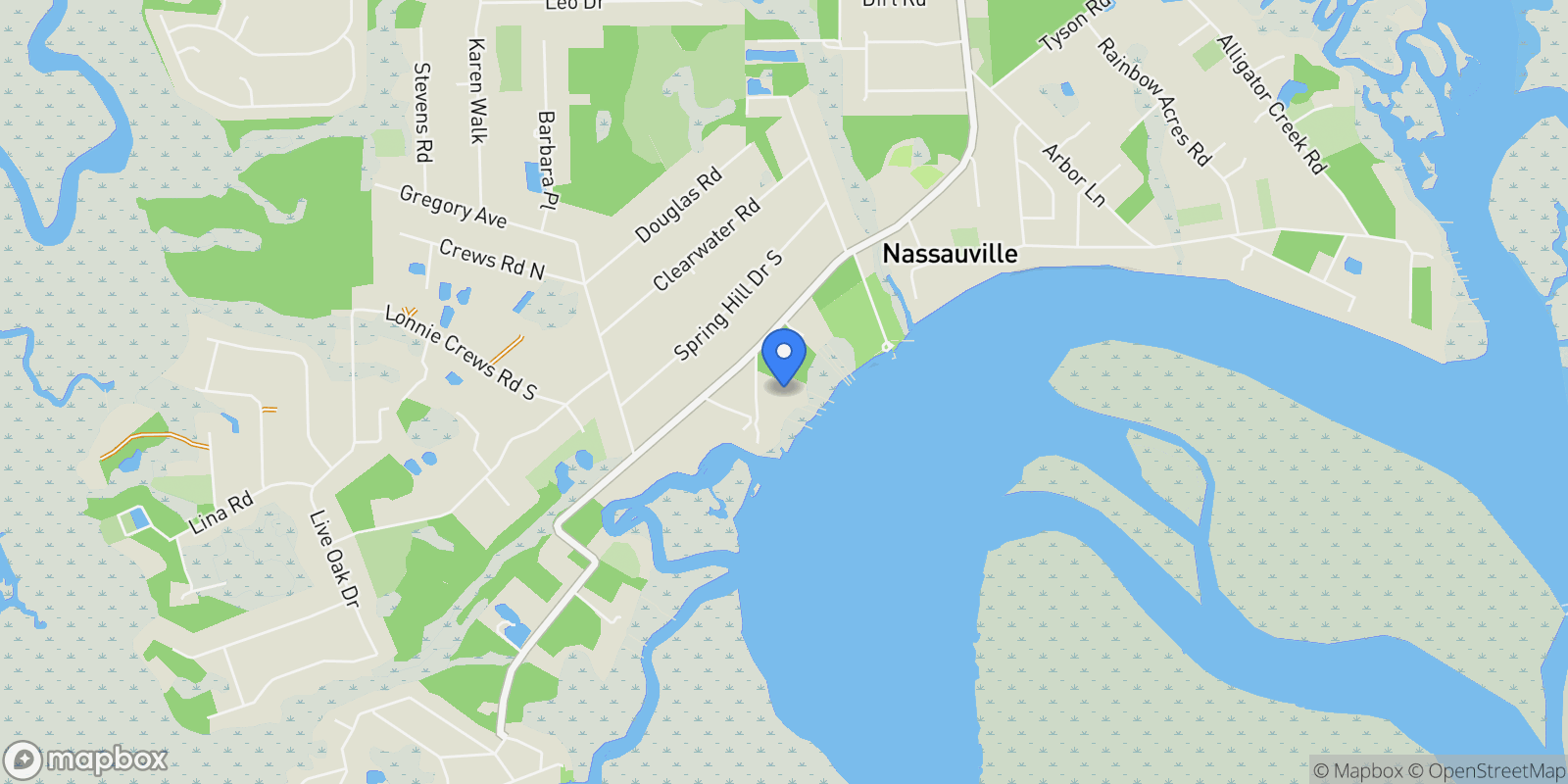 Map showing 95210 Cook Road , Fernandina Beach, FL 32034, Fernandina Beach, Florida, United States.