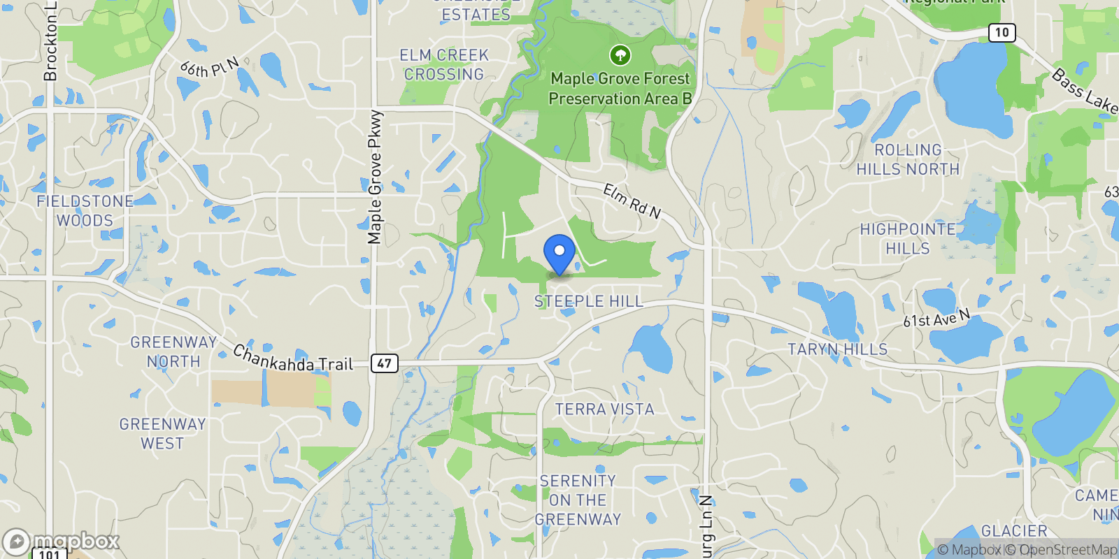 Map showing 16600 61st Avenue North , Plymouth, MN 55446, Plymouth, Minnesota, United States.
