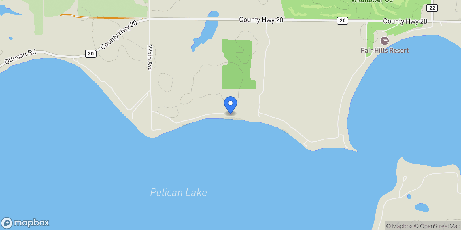 Map showing 23078 Gosslee Lane , Detroit Lakes, MN 56501, Detroit Lakes, Minnesota, United States.