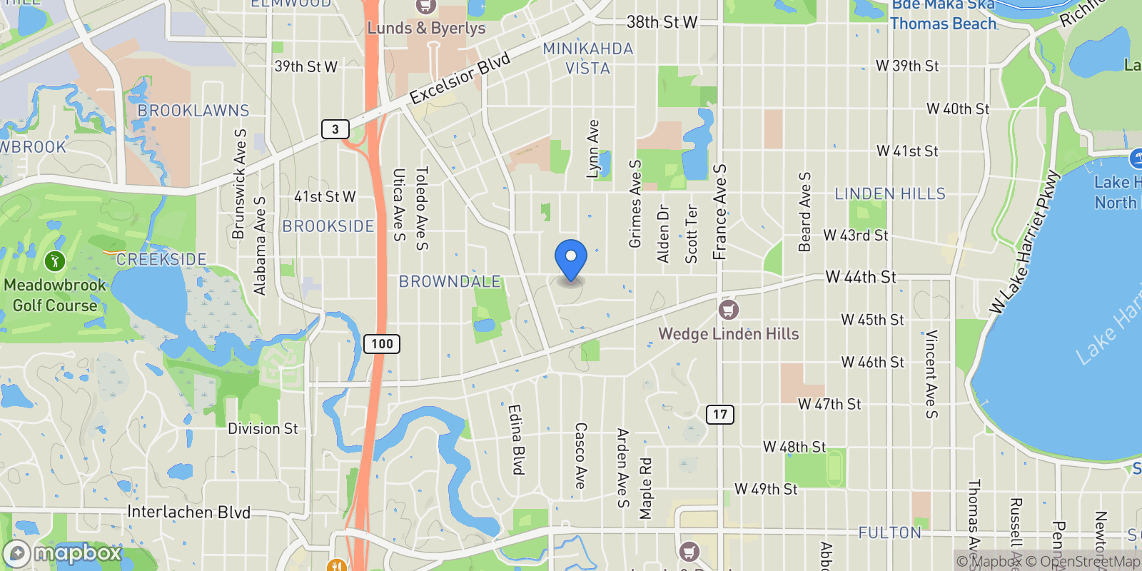 Map showing 4405 Morningside Road , Minneapolis, MN 55416, Minneapolis, Minnesota, United States.