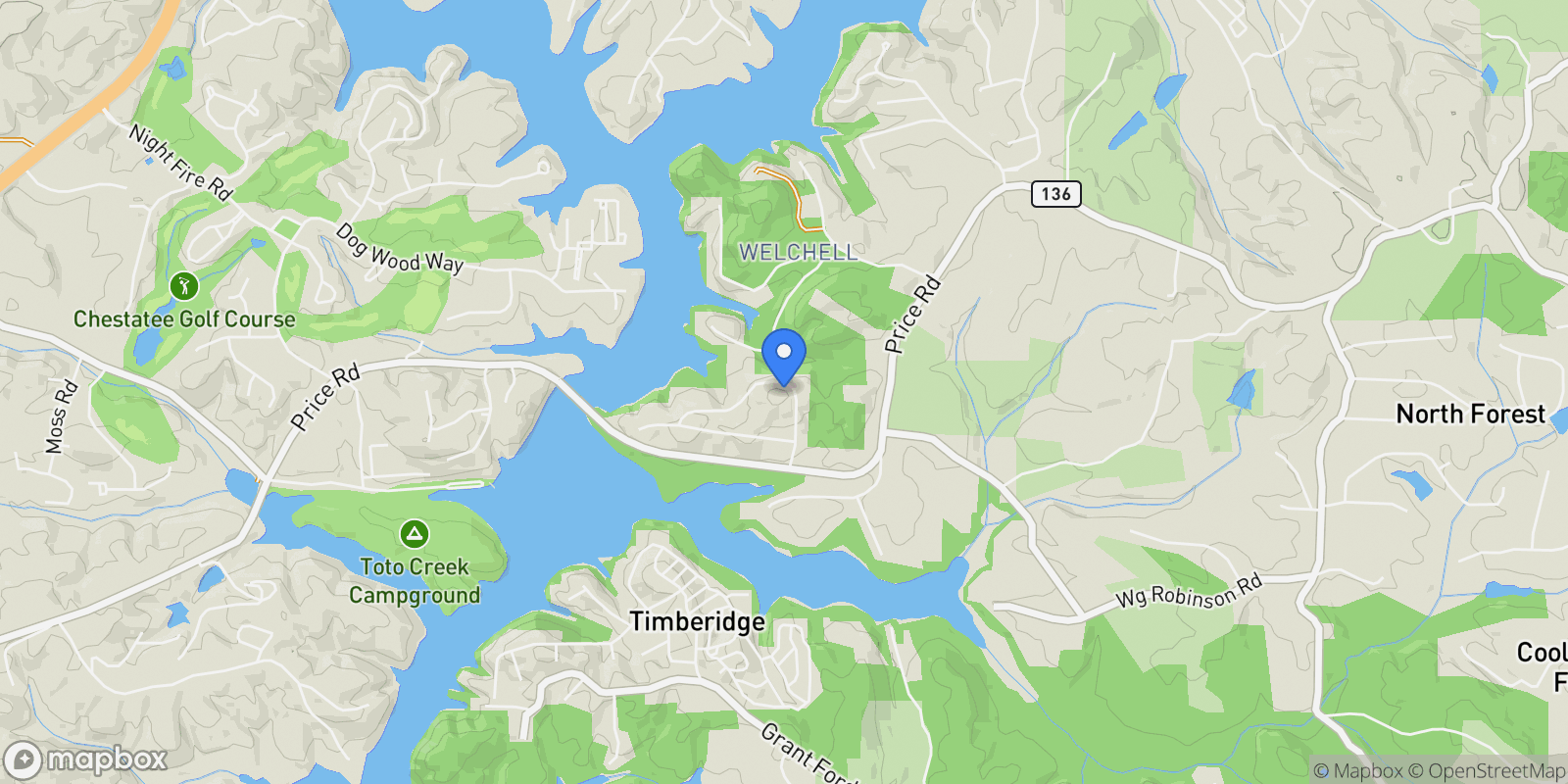 Map showing Gainesville, Georgia, United States.