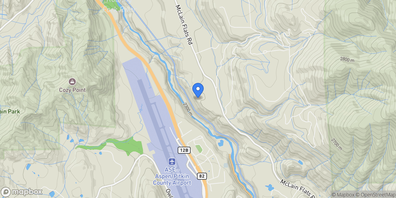 Map showing 26 Bunker Loop , Aspen, CO 81611, Aspen, Colorado, United States.