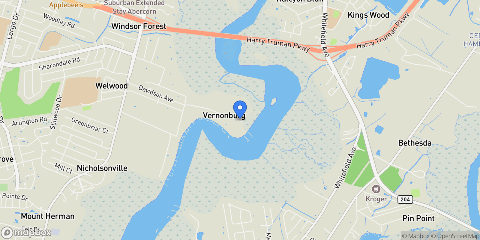 Map showing 844 Dancy Avenue, Savannah, GA 31419, Savannah, Georgia, United States.