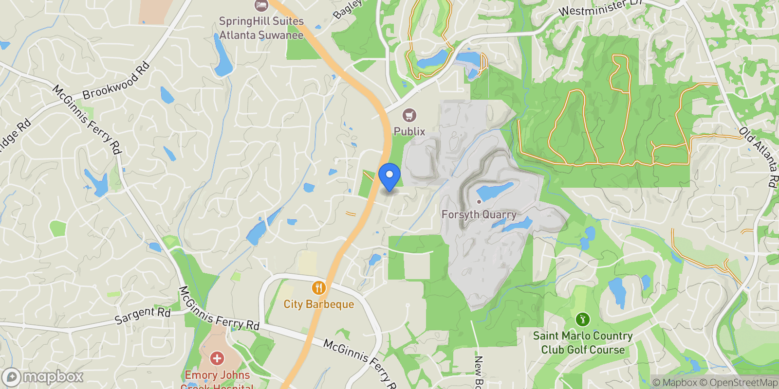 Map showing 3450 Dalwood Drive, Suwanee, GA 30024, Suwanee, Georgia, United States.