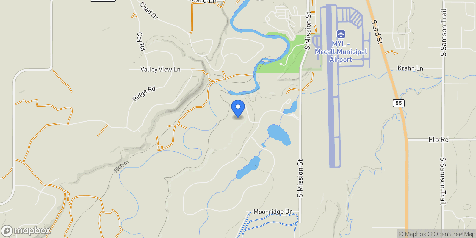 Map showing 64 River Run Court 64, McCall, Idaho, United States.