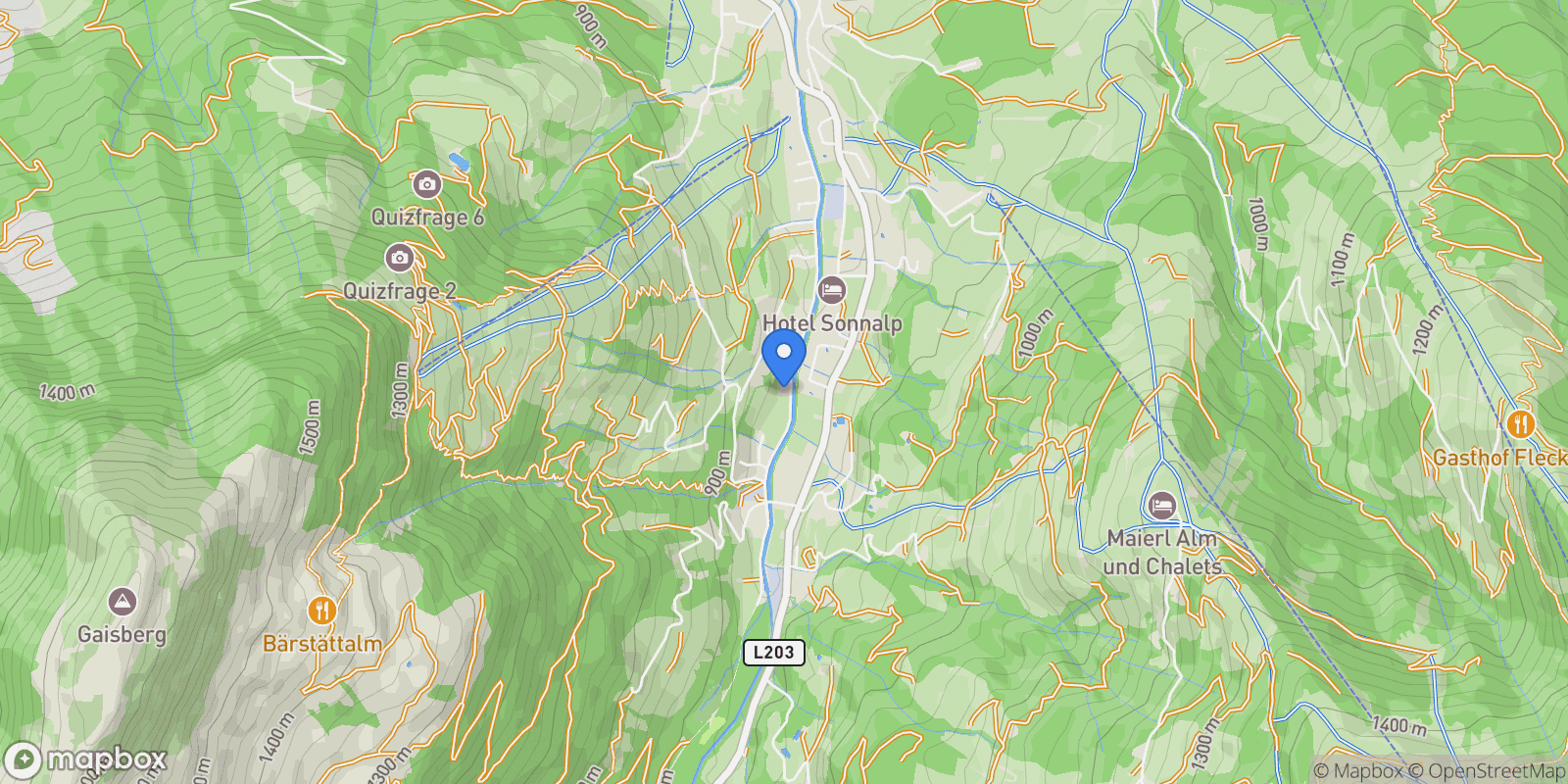 Map showing Achenweg, Kirchberg in Tirol, Tyrol, Austria.