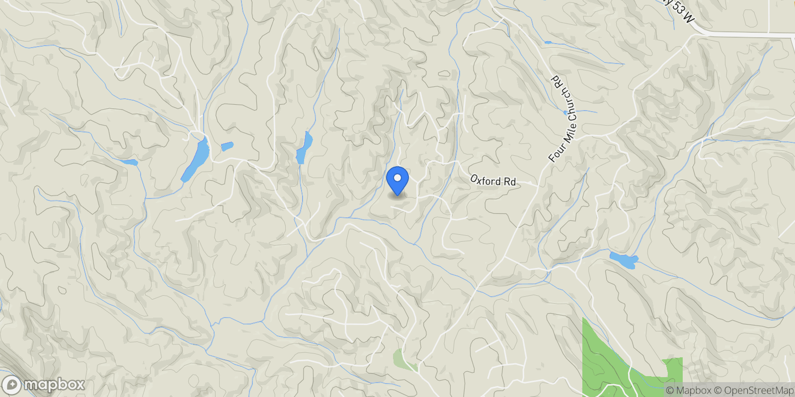 Map showing 960 Oxford Road, Ball Ground, Georgia, United States.