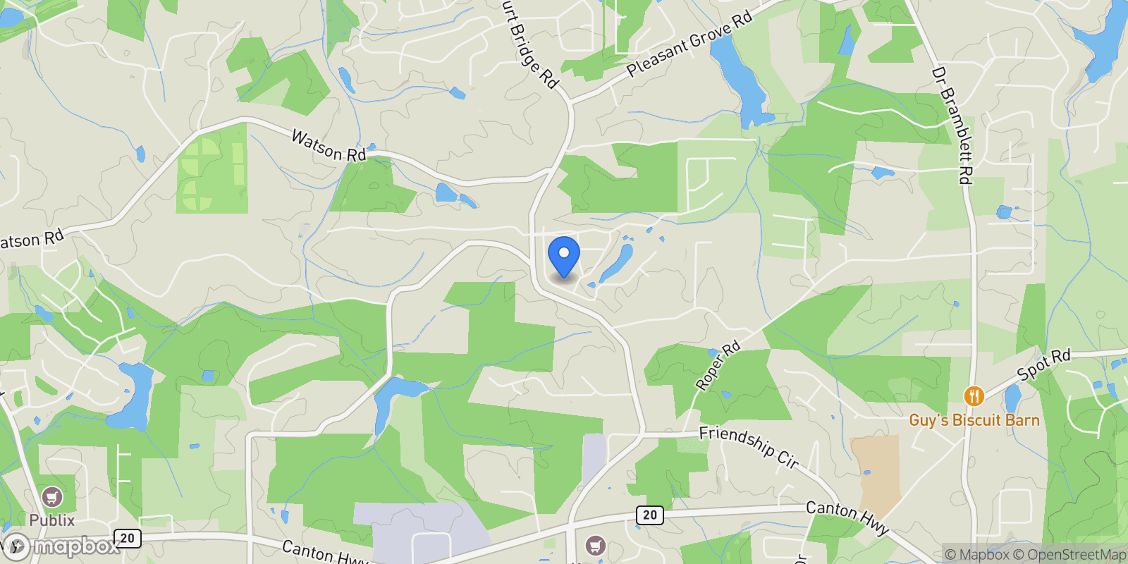 Map showing 3355 Carswell Bend, Cumming, Georgia, United States.