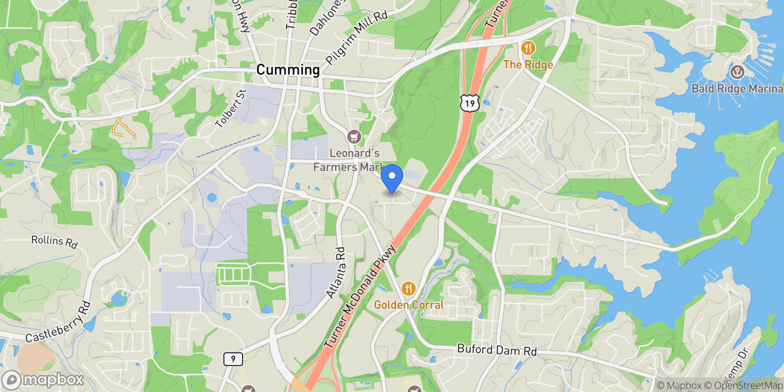Map showing 329 Oxford Rd, Cumming, Georgia, United States.