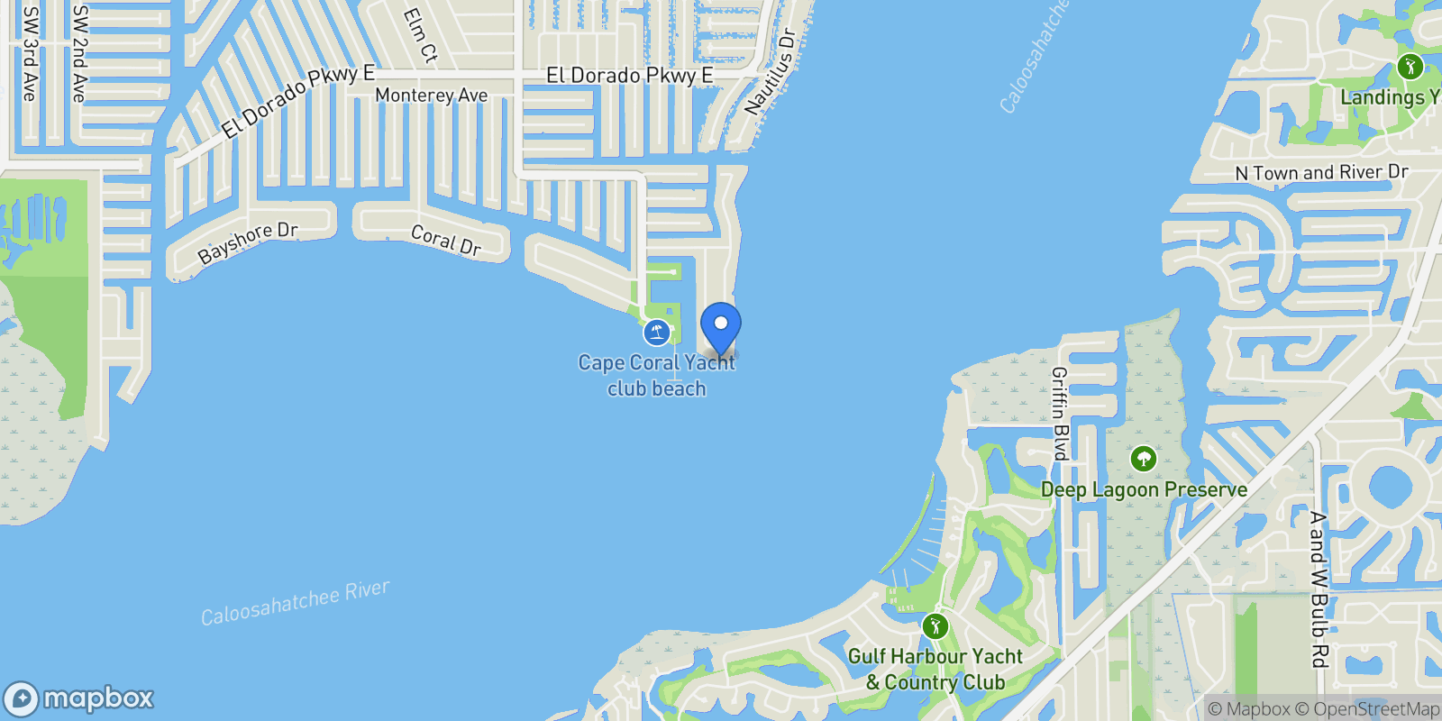Map showing 1218 Flamingo Drive, Cape Coral, Florida, United States.