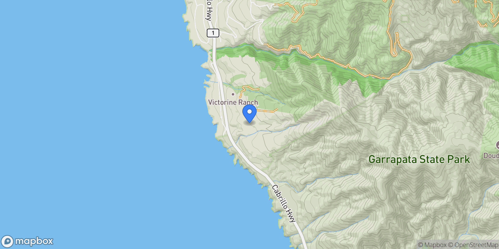 Map showing 31453 Highway 1, Carmel-by-the-Sea, California, United States.