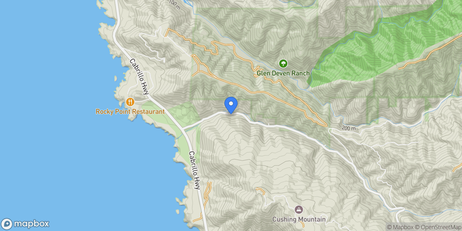 Map showing 38109 Palo Colorado Road, Carmel-by-the-Sea, California, United States.