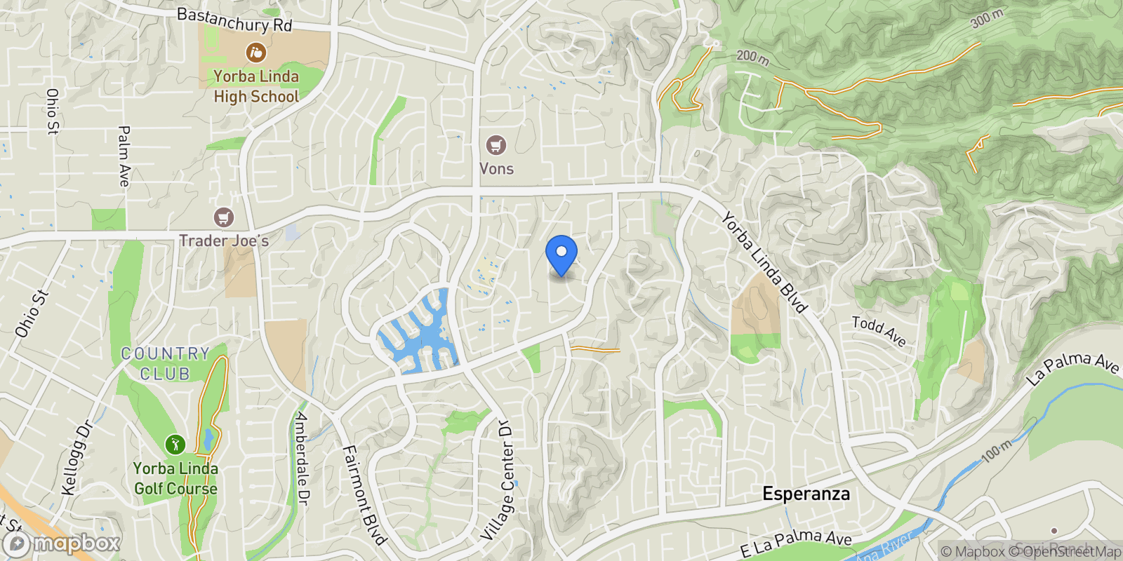Map showing 5151 Avenida De Amor, Yorba Linda, CA 92886, Yorba Linda, California, United States.