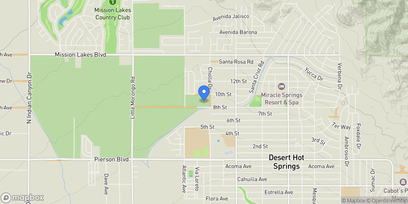Map showing 0 Golden Eagle, Desert Hot Springs, CA 92240, Desert Hot Springs, California, United States.