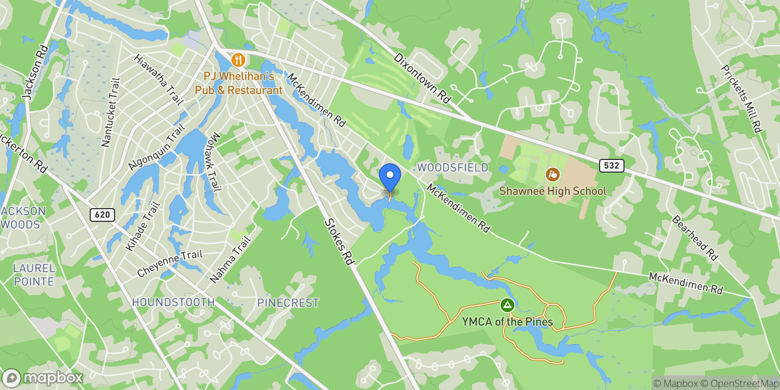 Map showing 286 CHIPPEWA TRL TRAIL, MEDFORD LAKES, NJ 08055, Medford Lakes, New Jersey, United States.