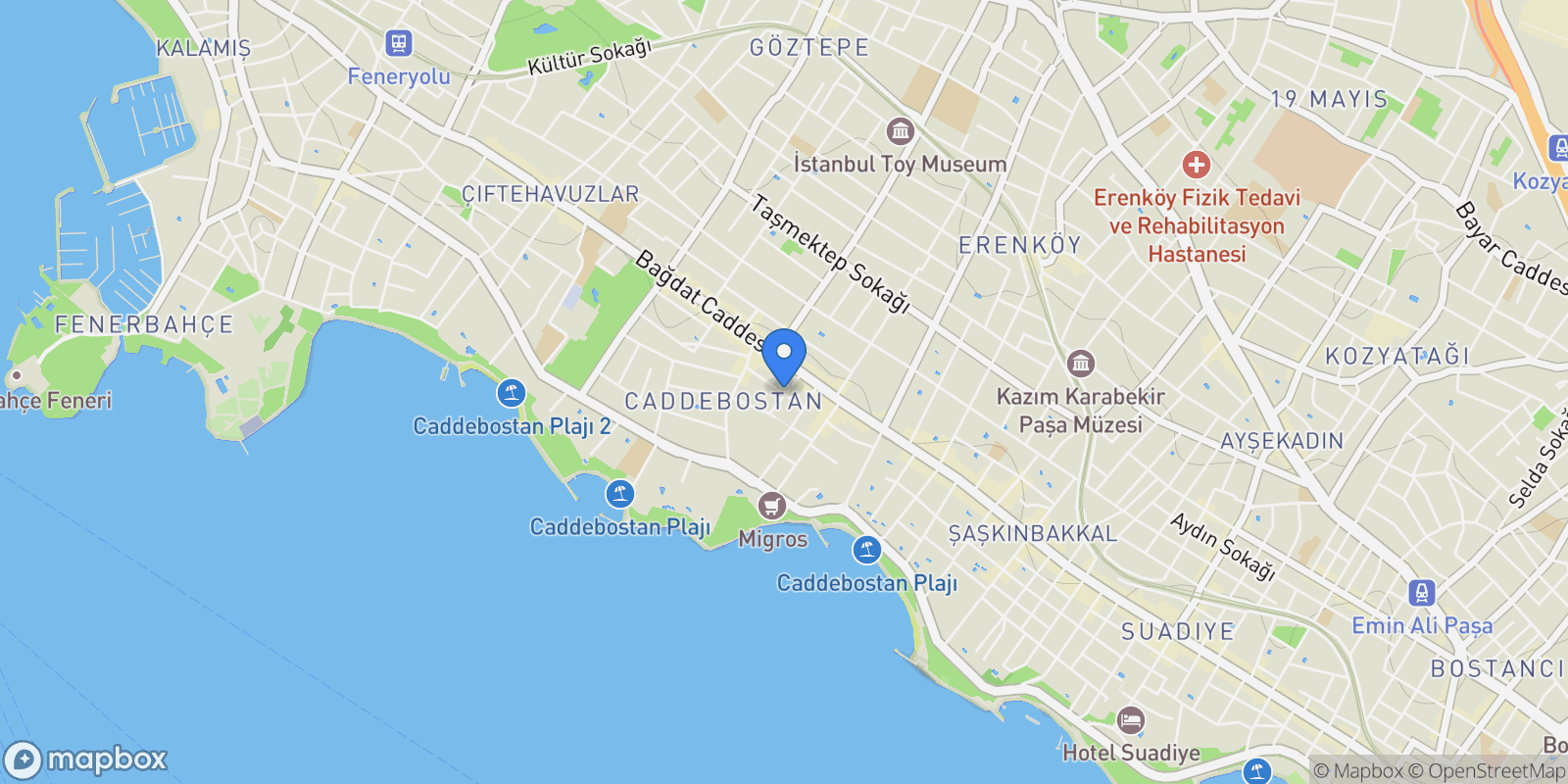 Map showing #Sunset park, Kadıköy, İstanbul 34728, İstanbul, İstanbul, Turkey.