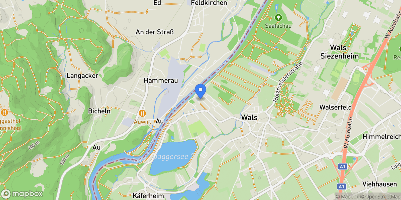 Map showing Stadlerau, Grünau, Salzburg, Austria.