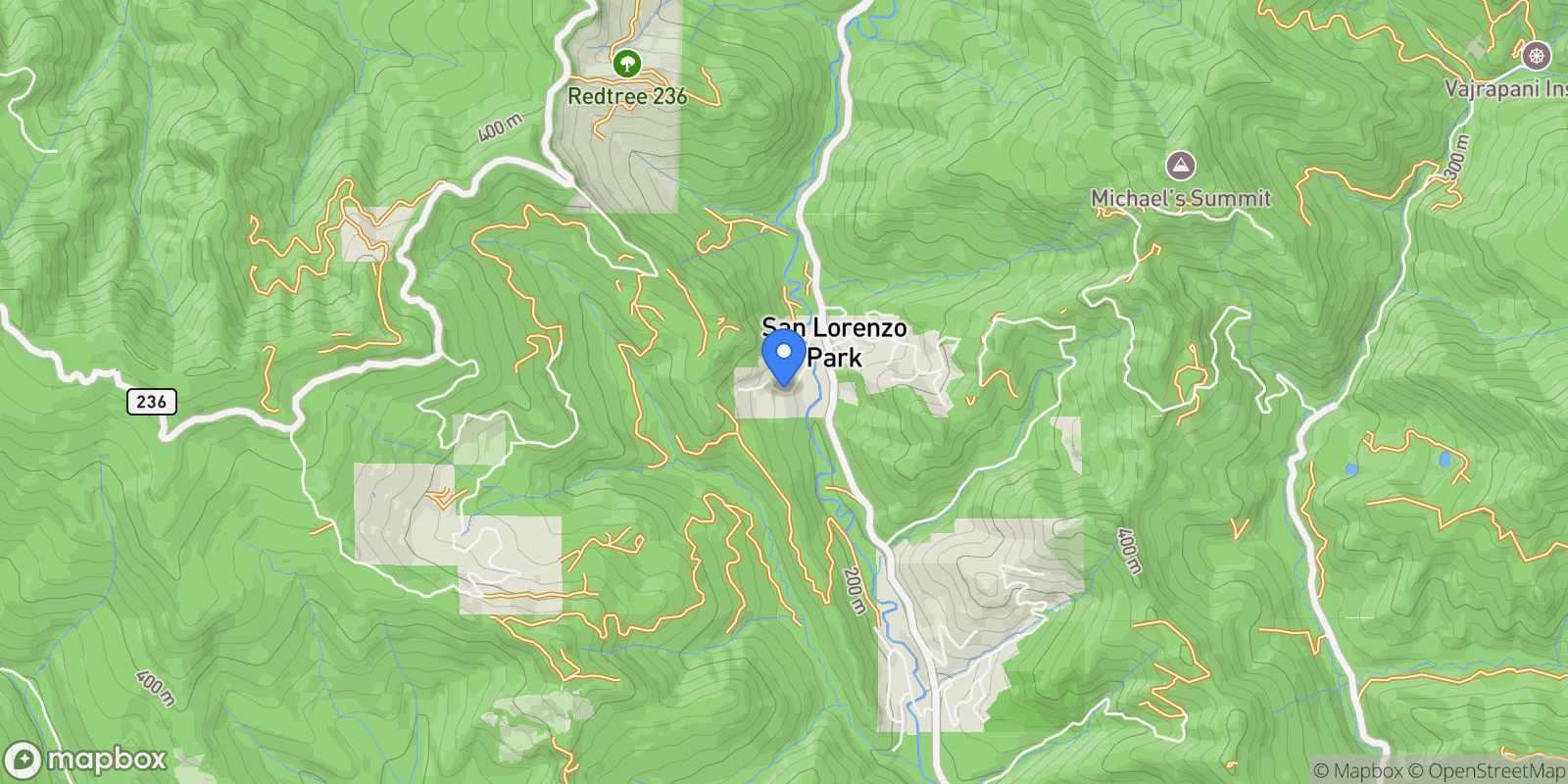 Map showing 345 Mcgaffigan Mill Road, Boulder Creek, California, United States.