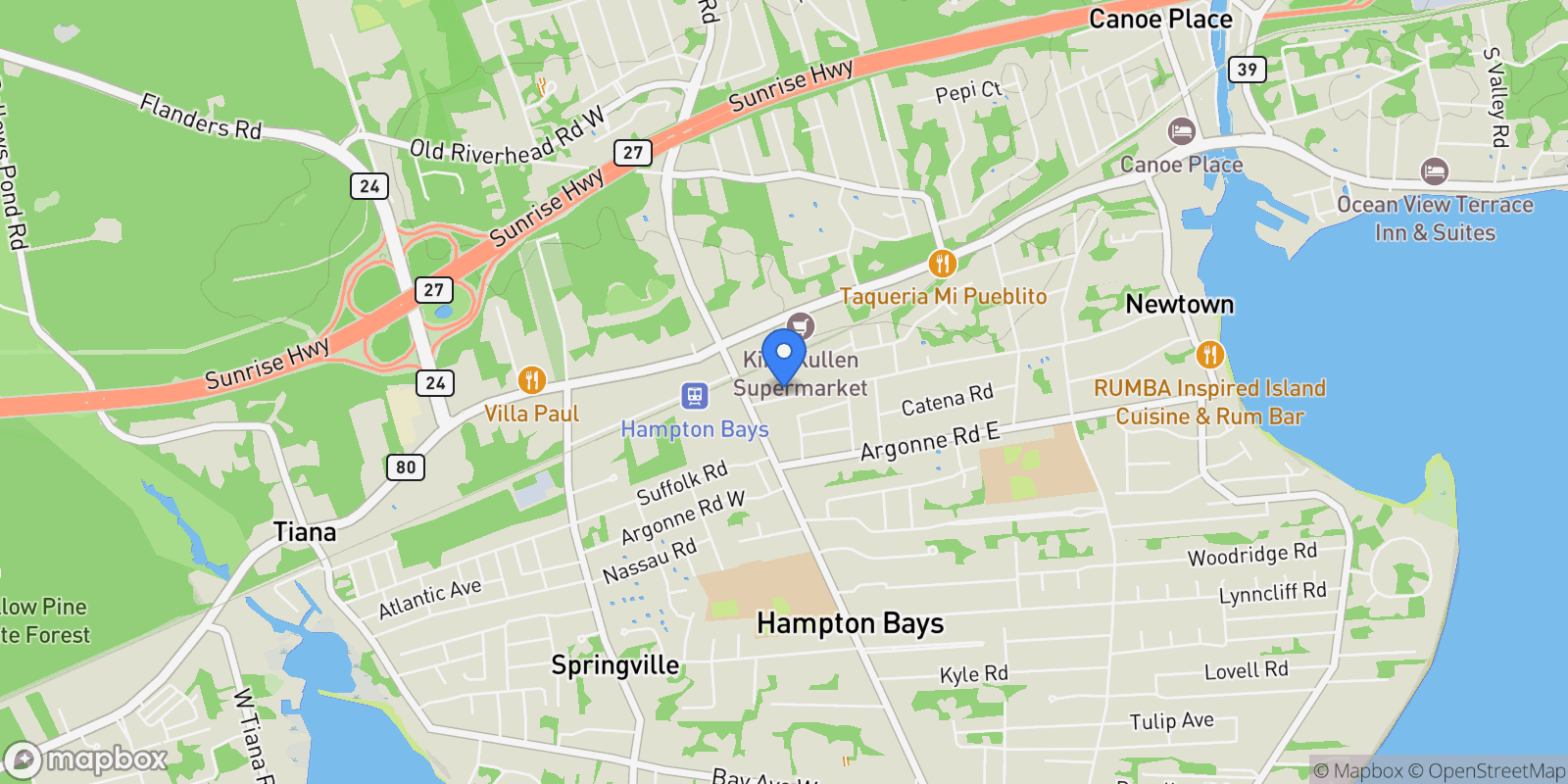 Map showing 5B Fanning Ave, Hampton Bays, New York, United States.