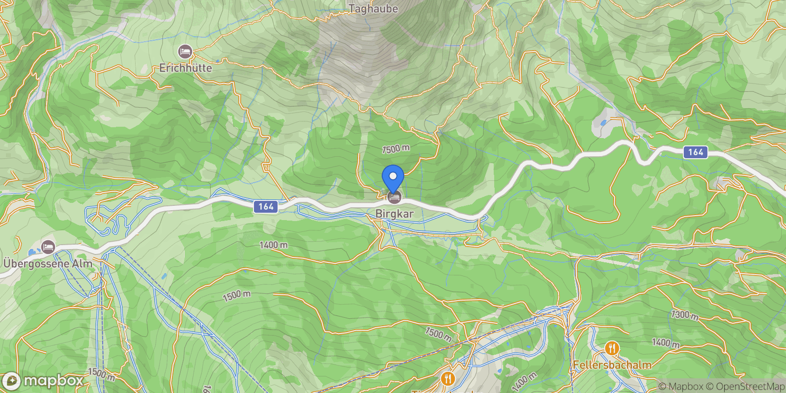 Map showing Hochkönigstraße, Mühlbach am Hochkönig, Salzburg, Austria.