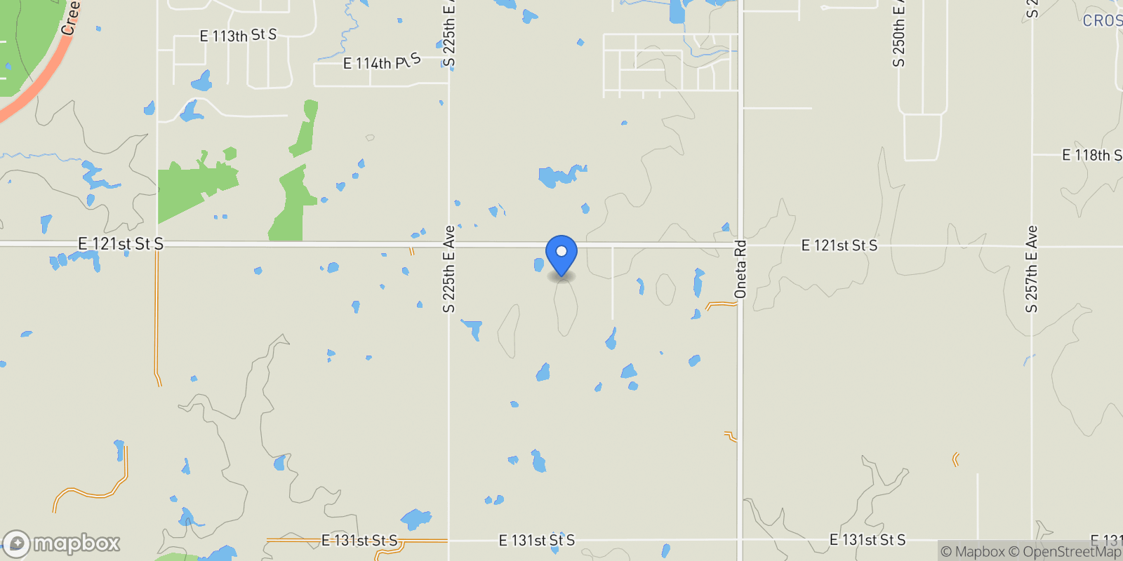 Map showing 23220 E 121st Street S, Broken Arrow, OK 74014, Broken Arrow, Oklahoma, United States.