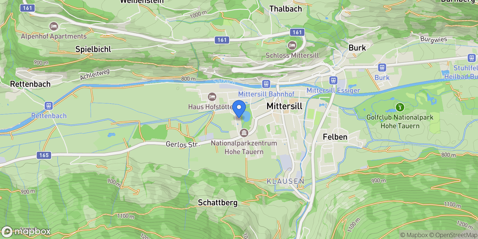 Map showing Sepp-Bacher-Straße, Mittersill, Salzburg, Austria.
