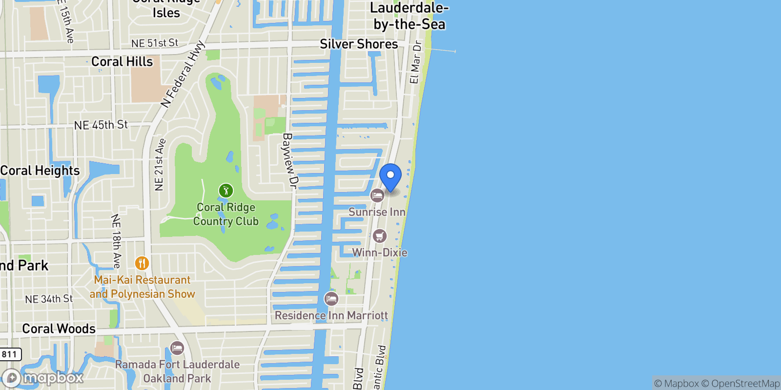 Map showing 4100 Galt Ocean Dr #306, Fort Lauderdale, FL 33308, Fort Lauderdale, Florida, United States.