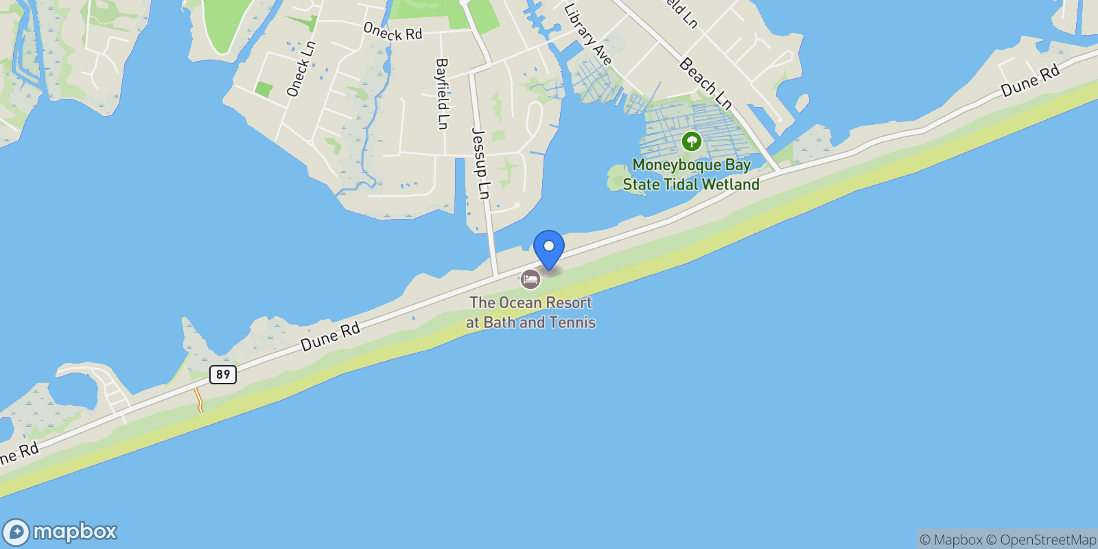 Map showing 217 Dune Rd, Westhampton Beach, New York, United States.