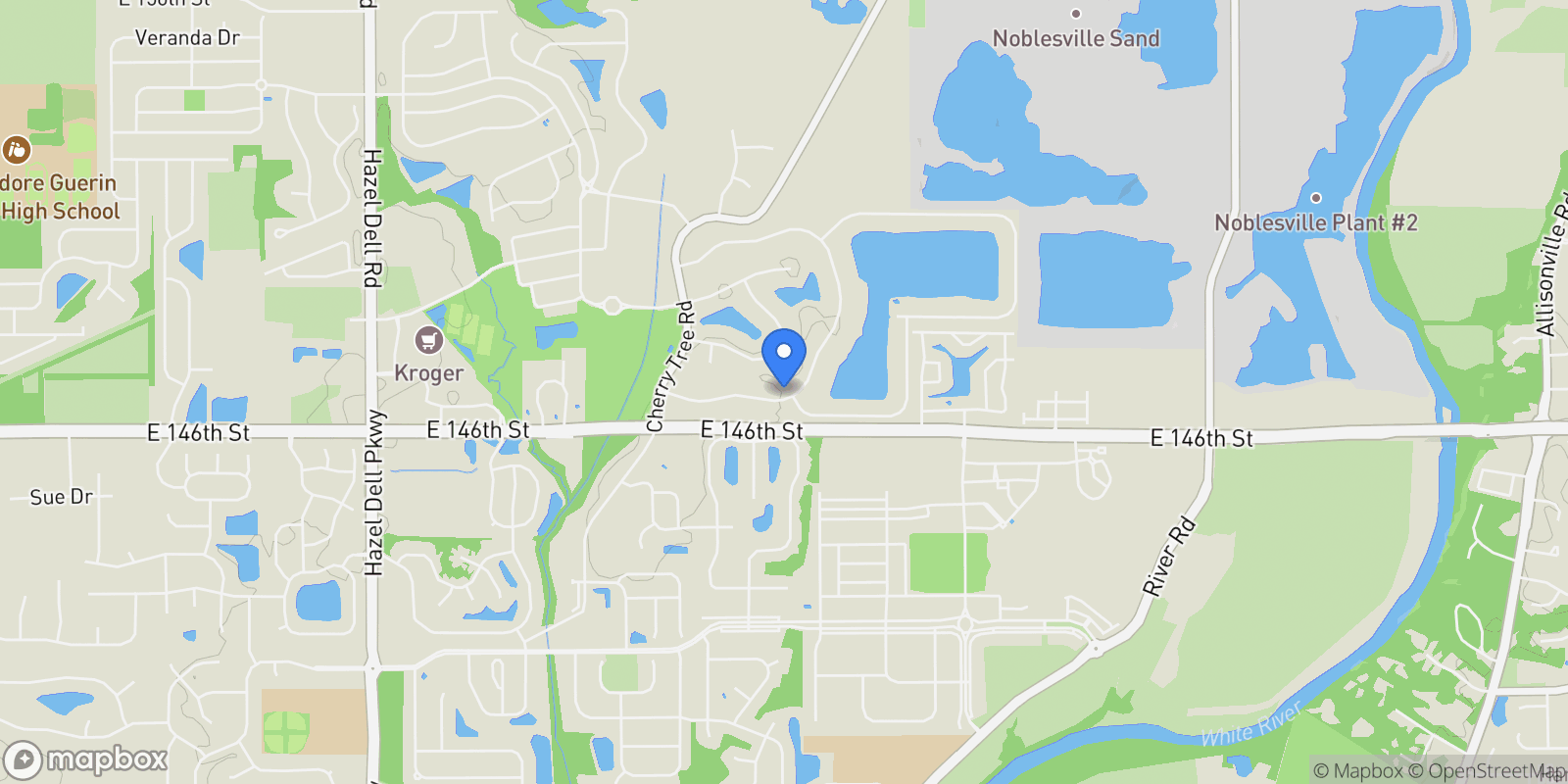 Map showing 6712 Braemar Avenue S, Noblesville, IN 46062, Westfield, Indiana, United States.