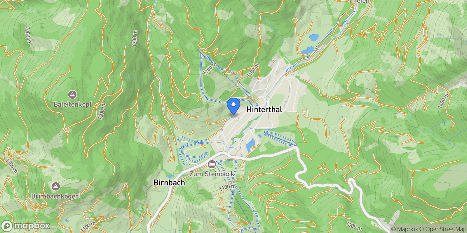 Map showing Obere Sonnleiten, Hinterthal, Salzburg, Austria.