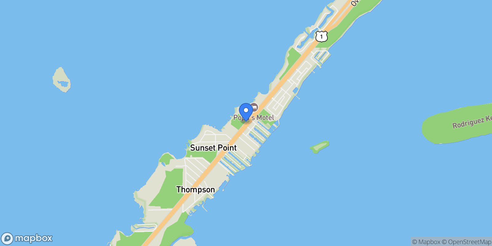 Map showing 95410 Overseas Hwy, Key Largo, FL 33037, Key Largo, Florida, United States.