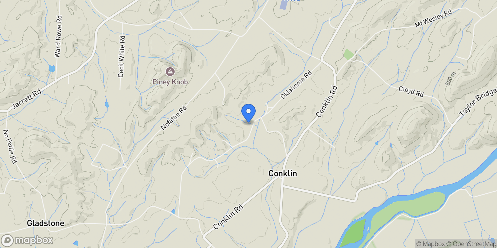 Map showing 269 Oklahoma Road, Telford, TN 37690, Telford, Tennessee, United States.