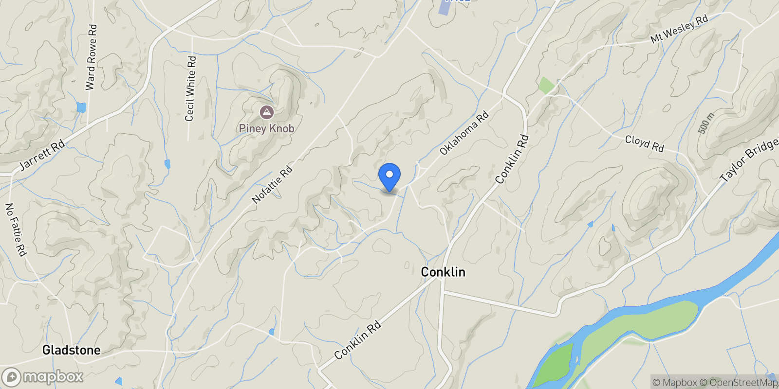 Map showing 269 Oklahoma Road, Telford, TN 37690, Telford, Tennessee, United States.